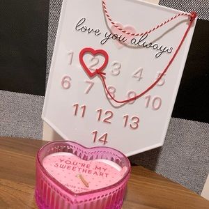 Target Valentine’s Day Countdown and Target Valentine Candle